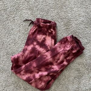 Old Navy Pink Tie-Dye Joggers Cozy Sweatpant